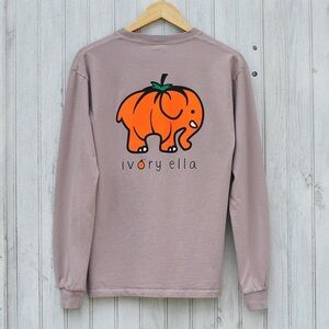NWOT Ivory Ella long sleeve pumpkin tshirt long size medium